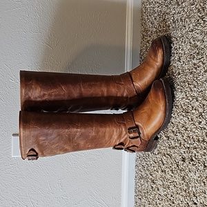 Frye Veronica back zip tall riding boots